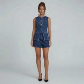 Camille Denim Two-Piece Set
