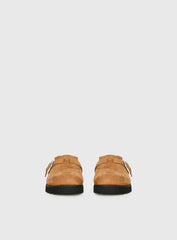 Raxton Faux Suede Clogs Brown