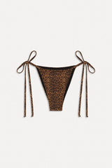 x BELLA HADID Mackenzie String Bikini Bottom - Lucky Leopard