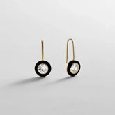 Fallon 14K Gold Semi-Precious Earrings - Onyx