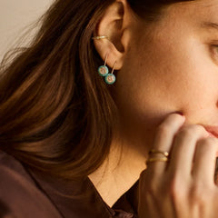 Fallon 14K Gold Semi-Precious Earrings - Turquoise