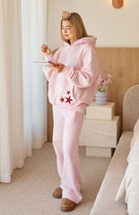 Dania Pink Burgundy Star Track Pants
