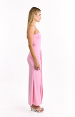 Danielle Pink Strapless Maxi Dress