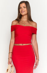 Jaya Red Crop Top