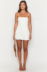 Memories White Bubble Mini Dress