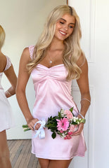 Raph Light Pink Party Mini Dress