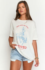 The Laundry Room First Rodeo White Oversized Tee