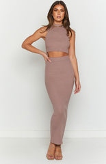 Zayrah Mocha Maxi Skirt
