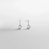 Fallon Sterling Silver Bezel Earrings - Silver