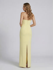 Strapless Crepe Maxi Dress