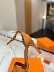 HM Joy Heeled Sandals Brown Cowhide 294902