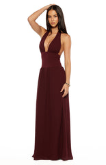 Cosette Burgundy Maxi Dress