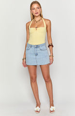 Eloisa Yellow Halter Top