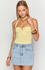 Eloisa Yellow Halter Top