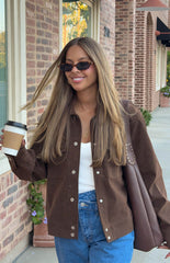 Hallie Suedette Chocolate Brown Jacket