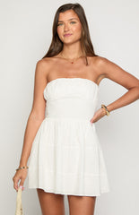 Sinai White Strapless Mini Dress