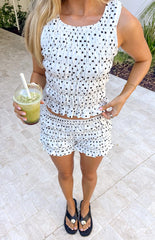Tango White Polka Dot Top