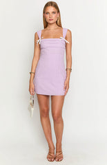 Taylor Lilac Tie Back Mini Dress